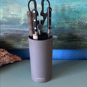 Royal Doulton for Gordon Ramsey Gray Kitchen Modern Knife Block